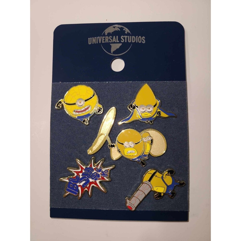 Universal Studios Minions Enamel Pin Set Minion 5 piece Pins Bananas
